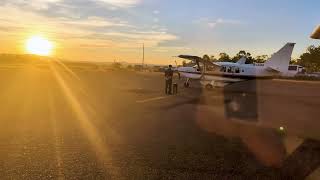 Sunrise Kakadu flight NT Australia GippsAero GA8 Airvan [upl. by Schreibe]