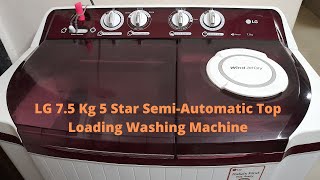 Semi Automatic Washing Machine  LG 75 kg  How to use Washing machine Demo washingmachine [upl. by Spiros899]