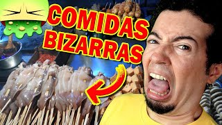 Comidas estranhas da China Vlog de Viagem [upl. by Ofelia]