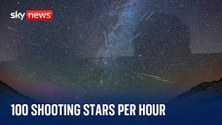 Perseid Meteor Shower Up to 100 shooting stars per hour [upl. by Till]