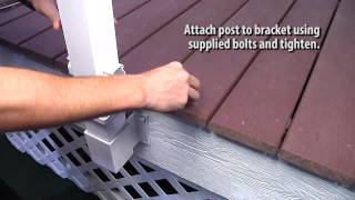 Century Aluminum Railings Fascia Mount installation instructions [upl. by Bettina]