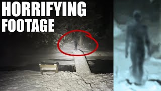 HORRIFYING Shadow Ghost in Snowy Woods Very Scary [upl. by Kisor]