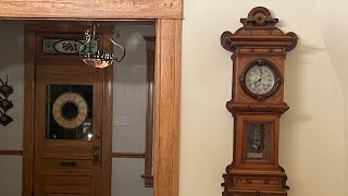 Musical Black Forest Lenzkirch Regulator Clock circa 1890 [upl. by Pasho]