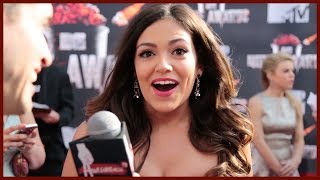 BETHANY MOTA TALKS RED CARPET FASHION at the MTV MOVIE AWARDS [upl. by Notyal]