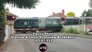 Furze Platt Station And Level Crossing Berkshire 030724 [upl. by Ardnyk]