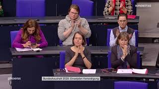 Tobias Pflüger Die Linke zum Bundeshaushalt für Verteidigung am 271119 [upl. by Nikkie581]