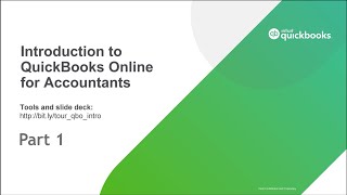 Introduction to QuickBooks Online for Accountants –Part 1 [upl. by Neyut761]