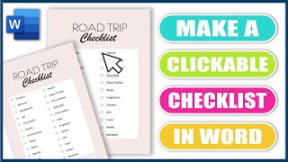 How to make a CLICKABLE CHECKLIST in Word  Microsoft Word tutorials [upl. by Alisan]