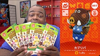 AMIIBO CARDS BLIND UNPACKING 4 Animal Crossing Happy Home Designer Series 1 [upl. by Eidderf274]