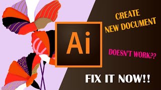 Why cant I open new document in adobe illustrator  Fix new document problem [upl. by Acinoj]