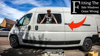 How To Fit Camper van Windows  Fiat Ducato Self Build Van Conversion [upl. by Phelips249]