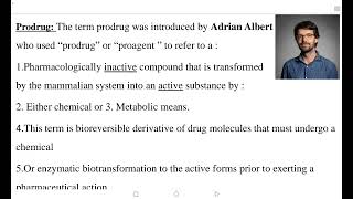 Lecture 1prodrug organic pharmaceutical fifth stage pharmacy college [upl. by Juback339]