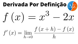 Derivada por definição fxx3  2x  Cálculo 1   Parte 6 [upl. by Ahsenauj776]