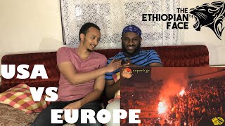 Basketball Fans amp Atmosphere USA vs EUROPE  REACTION [upl. by Hollington]