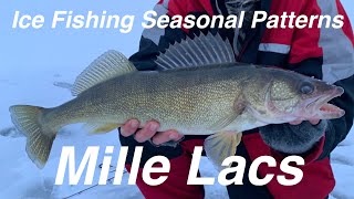 Mille Lacs Ice Fishing Seasonal Patterns Walleye Perch Pike and Tullibee [upl. by Hylan]