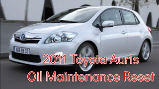 How to Reset Oil maintenance on Toyota Auris 2011 [upl. by Jeramey541]