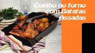 COELHO NO FORNO COM BATATAS ASSADAS  RECEITAS [upl. by Zahavi]