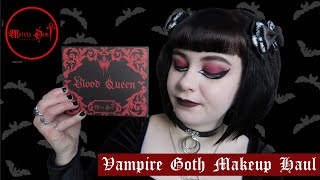 VAMPIRE GOTH MAKEUP HAUL  MOTETZ DAM  GOTHIC ALTERNATIVE VAMPY MAKEUP  BLOOD QUEEN PALETTE [upl. by Eedahs]