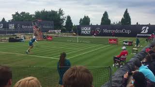 Shapovalov vs Gunneswaran Stuttgart 2018 highlights Court Level [upl. by Sol502]