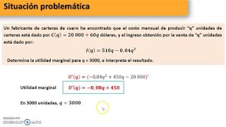 Utilidad marginal Derivadas Aplicación [upl. by Reitman]