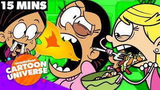 15 MINUTES at the Loud House Dinner Table 🍽️  Nickelodeon Cartoon Universe [upl. by Nidraj]