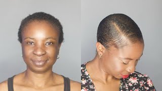 How To Sleek Down Super Short Hair  TWA [upl. by Eluk]