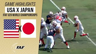 USA FOOTBALL X JAPAN  IFAF U20 WORLD CHAMPIONSHIPS SEMIFINAL  Game Highlights [upl. by Nevur]