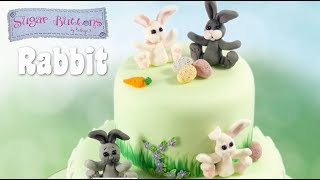 How to make an adorable Rabbit with FondantSugar Paste [upl. by Thalia]