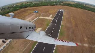 Eflite Beechcraft D18 maiden flight from Horizon Hobby [upl. by Rfinnej]