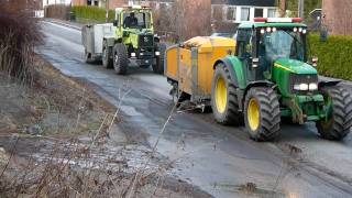 John Deere 6420 S with Broddway Sweeper amp MB TRAC 1000 [upl. by Christoper]