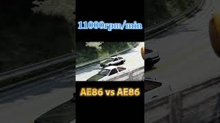 AE86 vs AE86 峠バトル [upl. by Aniroz]