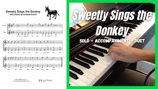 SWEETLY SINGS THE DONKEY  Beginner First Pieces [upl. by Yim]