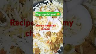 Veg soya biriyani recipe veg soya biriyani recipe ytshorts music song recipe fooddis [upl. by Annaierb]