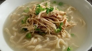 Korean Chicken Noodle Soup from Scratch Kalguksu 칼국수 [upl. by Ridglea]