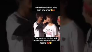 Taekook flying kiss how it feels when tae touch kookie lips 👄 only tae knows 🤭vkookkiss tkforever [upl. by Hennie]