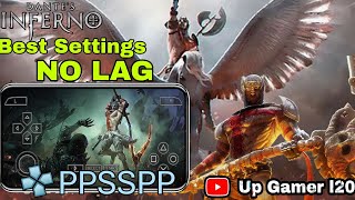 Dantes inferno Ppsspp emulator best setting Lag fix all Psp Game android phone [upl. by Nnaitsirk208]