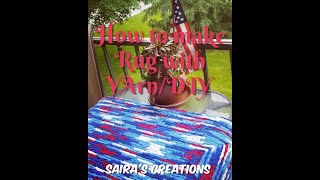 How To Make Rug with YarnDIY [upl. by Yanad]