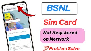 Fix bsnl sim card not registered on network [upl. by Ycrem]