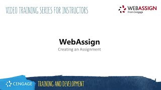 WebAssign Creating an Assignment [upl. by Noteek]