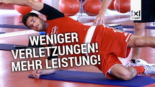 Fußballathletik 💪🏼 Zirkeltraining mit 10 Stationen ⚽️ Fußballspezifische Athletik zuhause trainieren [upl. by Kingsley287]