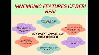 MNEMONIC FEATURES OF BERI BERImedicinelectures medicineeducationtalks indianmedicallecture [upl. by Bergh]