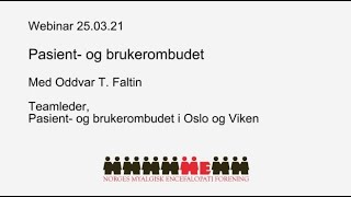 Webinar 2532021 Pasient og brukerombudet [upl. by Anitsrihc]