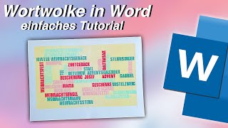 Wortwolke erstellen in Word  einfaches Tutorial  Idee Weihnachtskarte  Grusskarte basteln [upl. by Okomom792]