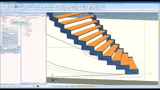 HiCAD 2023 SP2  CAO3D  escalier colimaçon verre  3D modelling [upl. by Nylknarf]