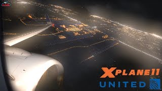 Realistic United Airlines Night Departure From Orlando International Airport l XPlane 11 [upl. by Tserof]