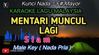 Slam  Mentari muncul lagi  karaoke  nada pria lower key [upl. by Iveksarap820]