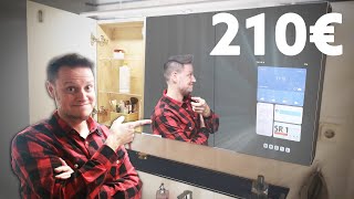 DIY smarter Spiegelschrank fürs Bad  Smartmirror für 210 Euro selber bauen [upl. by Florenza]