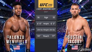 ALONZO MENIFIELD VS DUSTIN JACOBY FULL FIGHT UFC 296 [upl. by Witte]