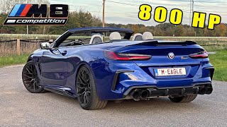 800HP BMW M8 Convertible  316KMH 197MPH REVIEW on AUTOBAHN [upl. by Dlareg]