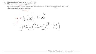 Completing the Square GCSE 91 Maths Higher Tier AS Pure Maths GCSE Further Maths AQA Level 2 Maths [upl. by Aizirtap]